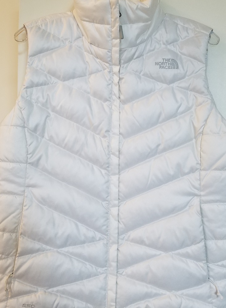 Large Women's The North Face Puffy Vest White